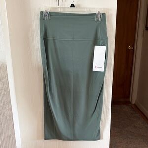 lululemon athletica Olive Green Pencil Midi Skirt